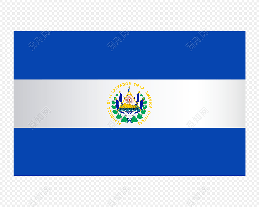 彩色卡通萨尔瓦多国旗标签素材