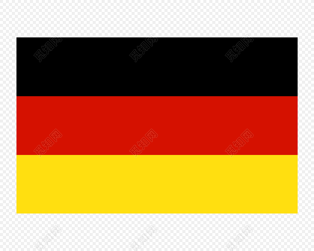 彩色卡通德国国旗标签素材