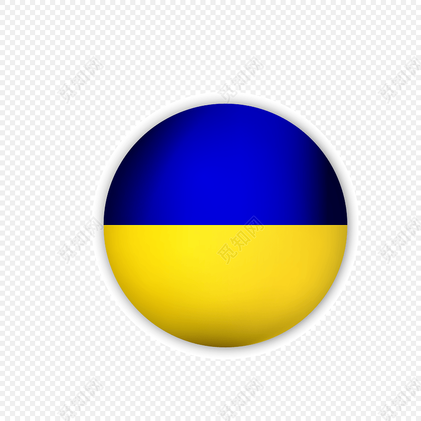 创意卡通乌克兰国旗图标素材
