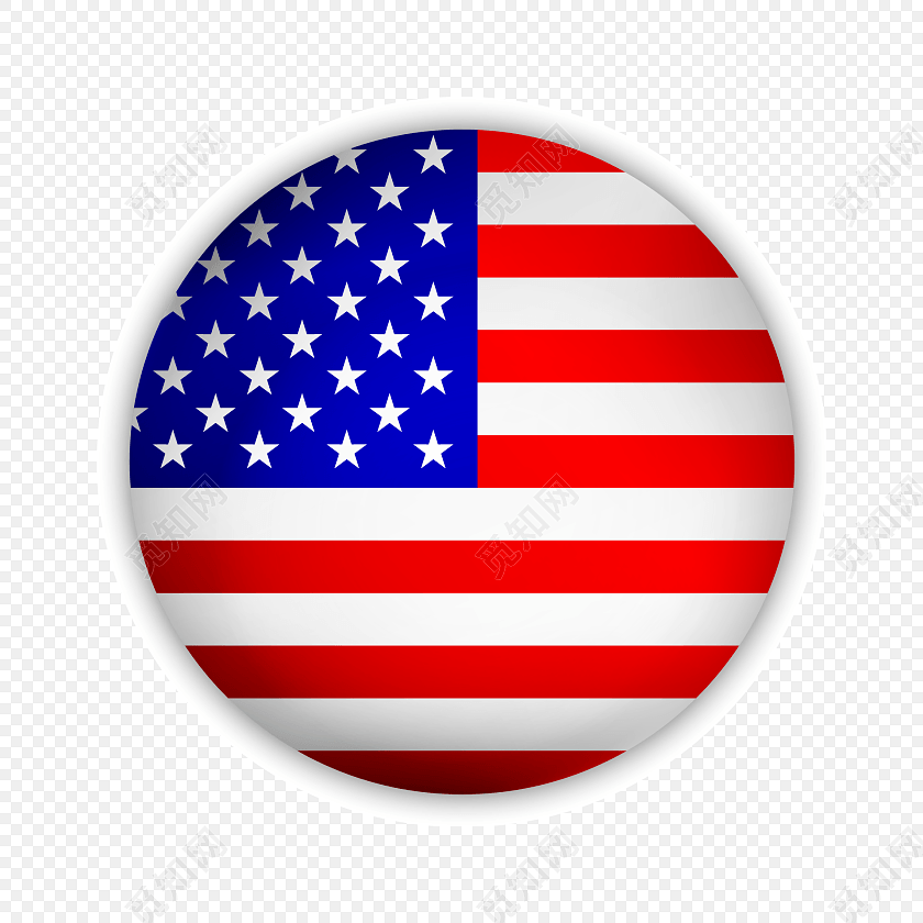 创意卡通美国国旗图标素材