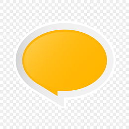 黄色气泡对话框贴纸