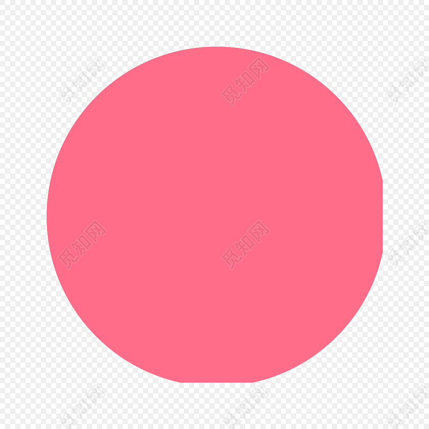 几何图形粉色圆形标签素材