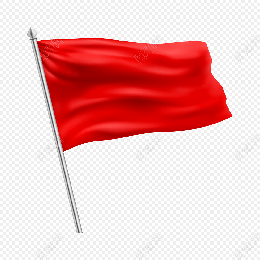 红色大气红旗政党国旗