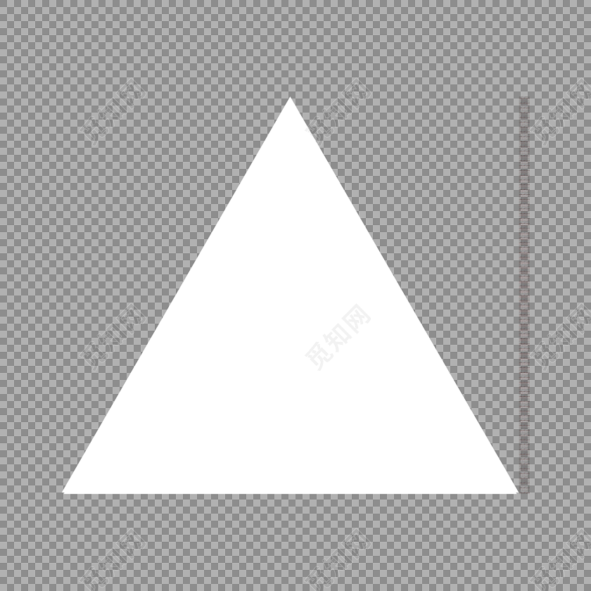 白色简约三角形图片下载素材