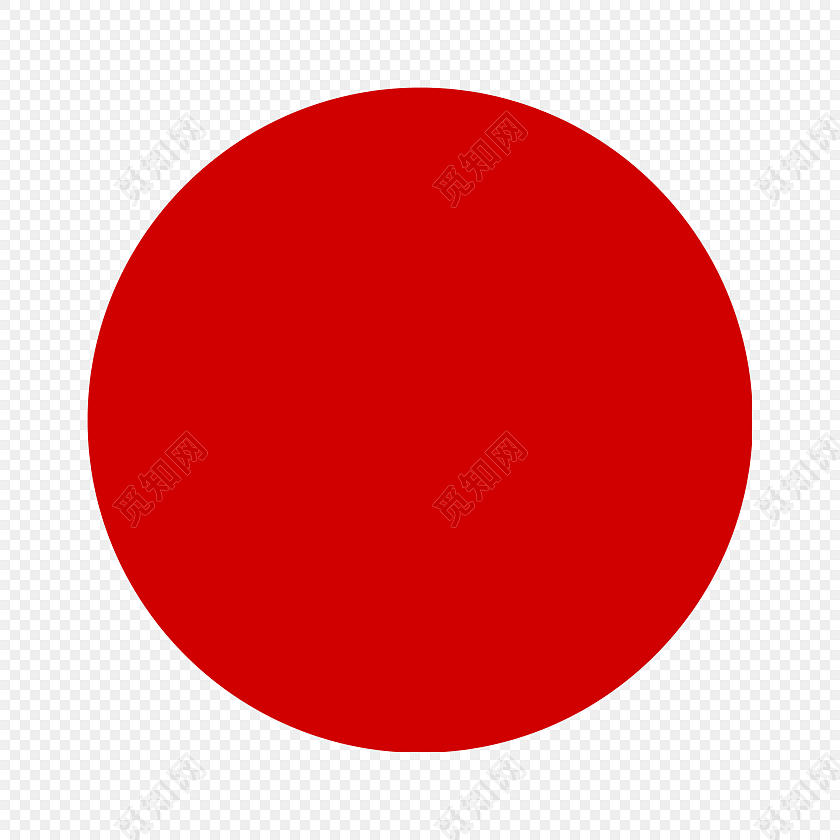 红色圆形图形几何素材