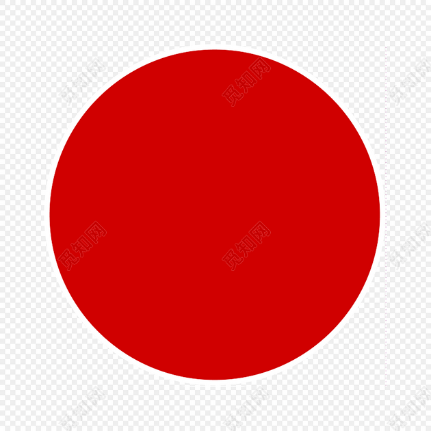 红色圆圆形图形素材