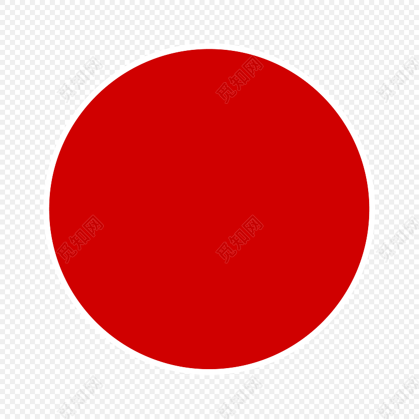 红色图形圆形几何素材