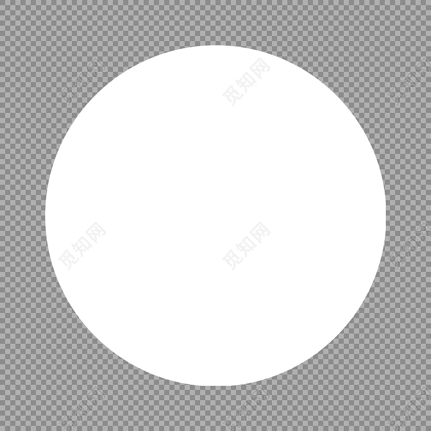 白色圆圆形素材装饰