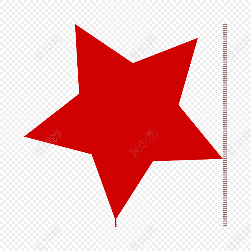 红色五角星空白促销标签素材
