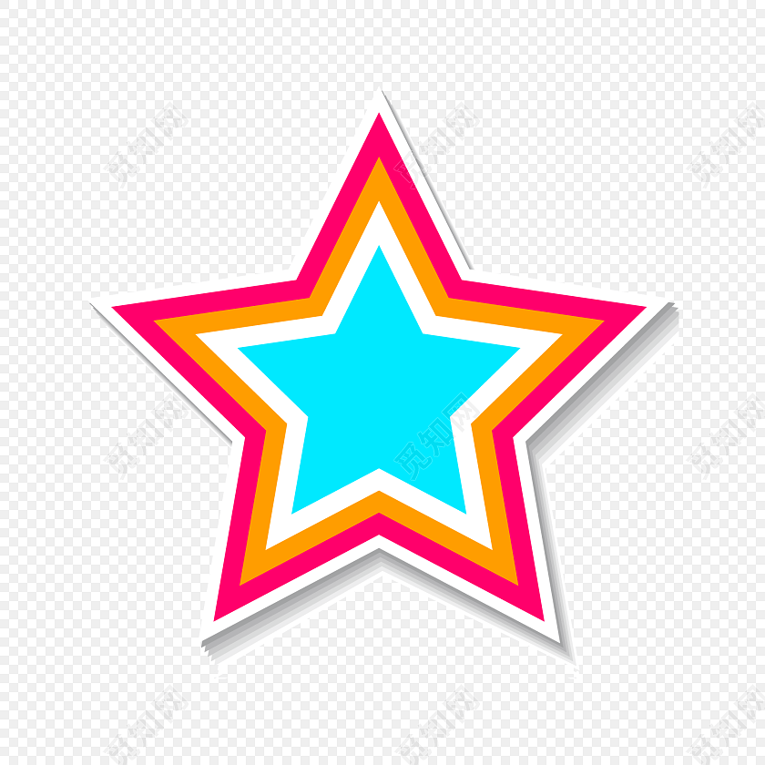 彩色五角星贴纸