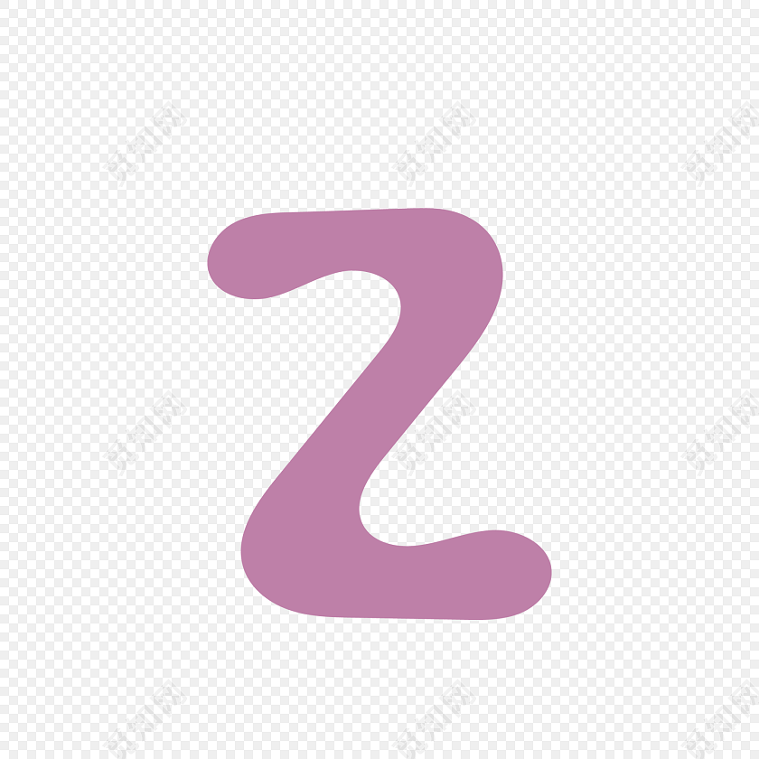 彩色字体英文字母z素材