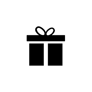 创意黑色卡通礼物盒logo设计矢量图片