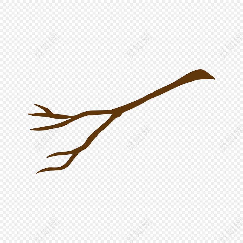 枯树枝棕色树杈素材