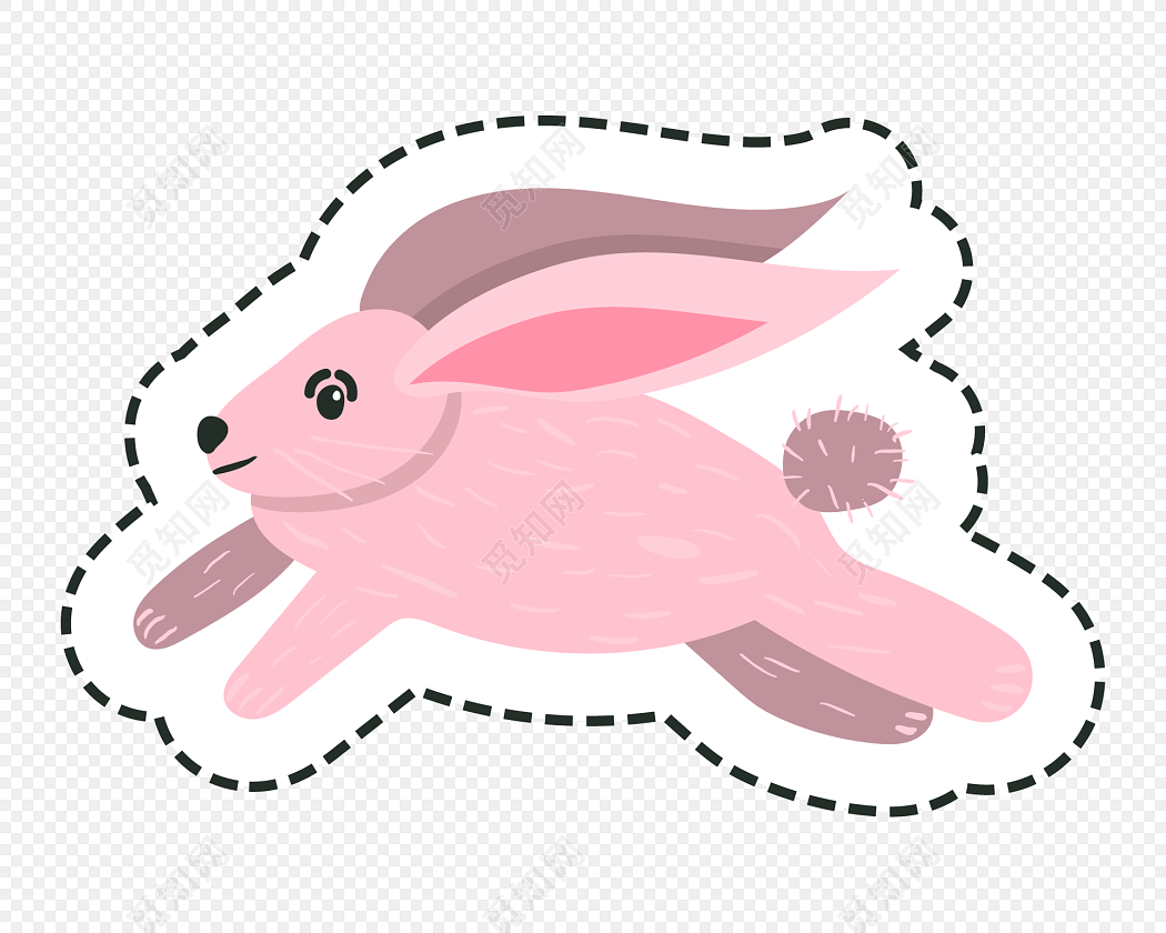 小兔子卡片素材