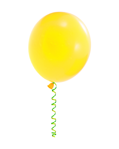 黄色卡通手绘气球矢量图片