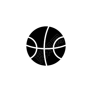 黑色卡通手绘篮球logo设计矢量图片