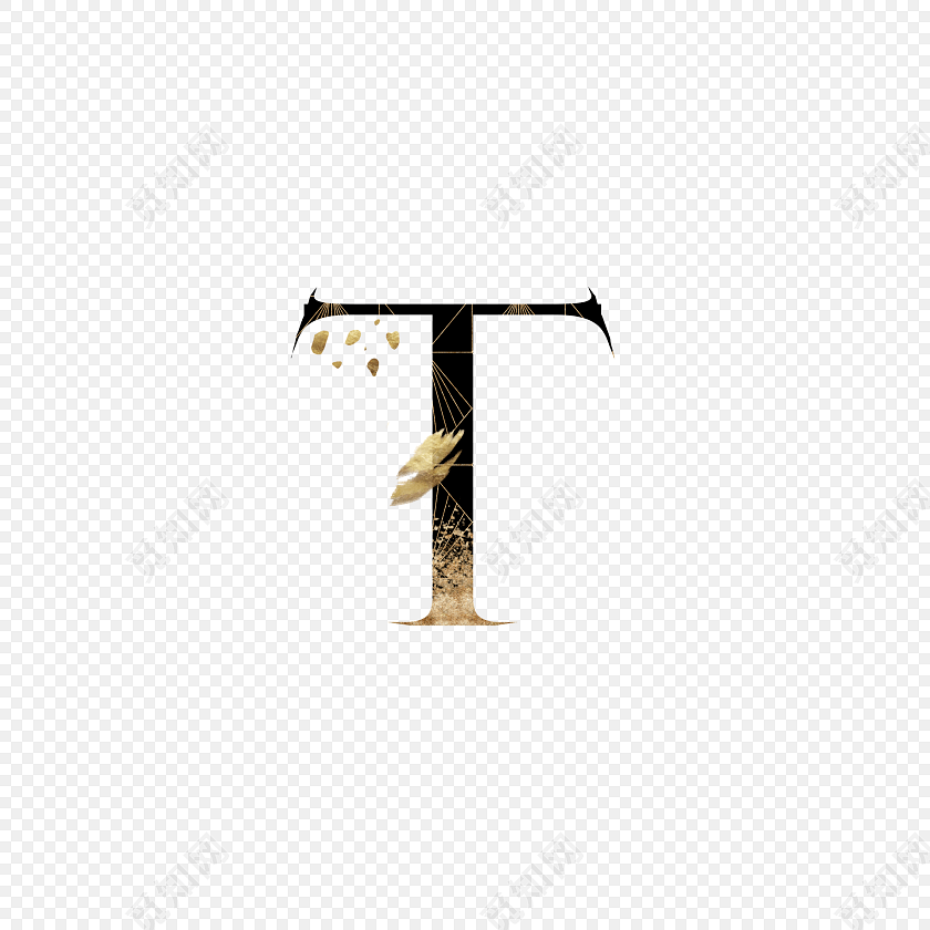 英文字母t艺术字素材