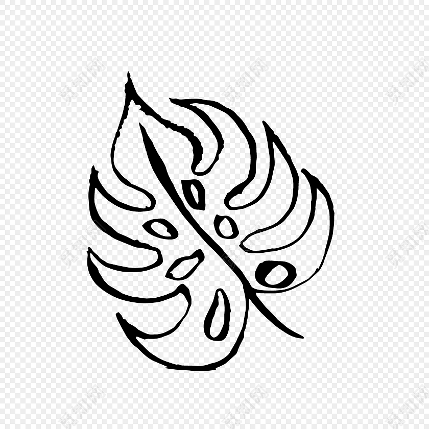 树叶简笔画素材