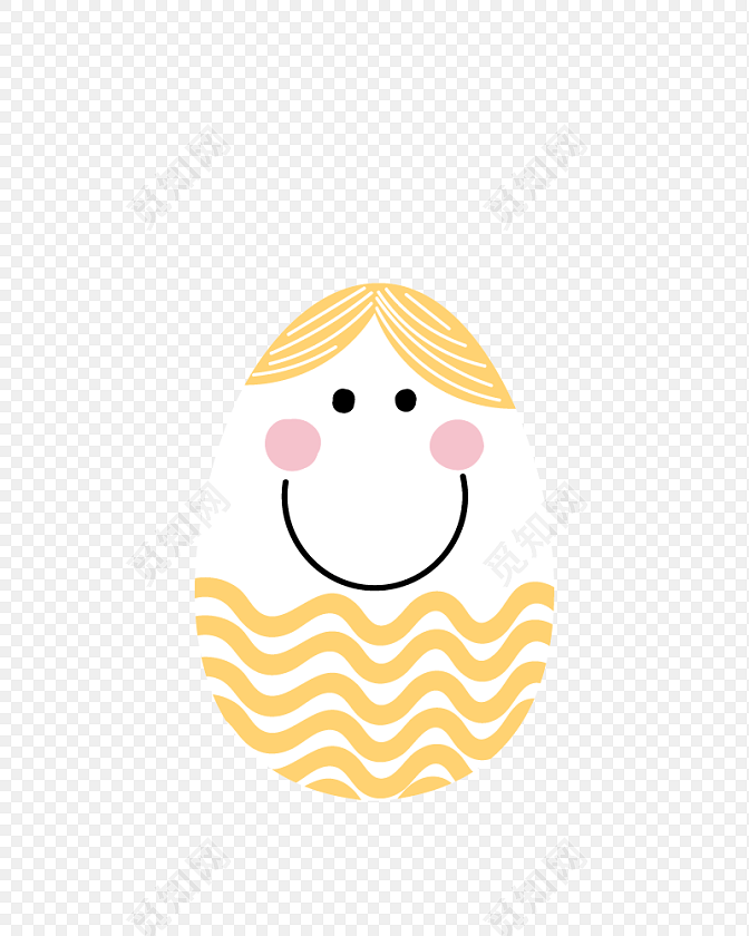 手绘卡通彩蛋素材
