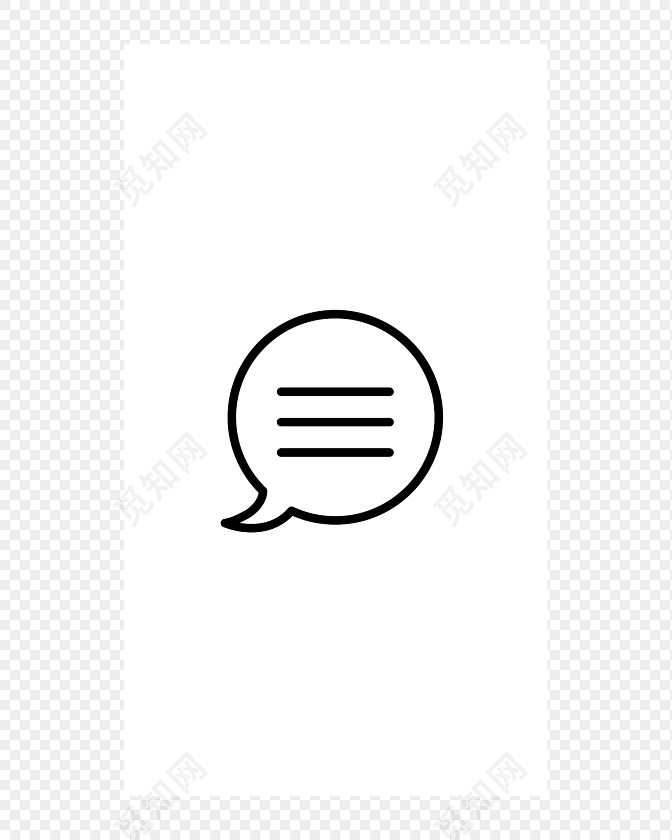 短信图标简笔画素材