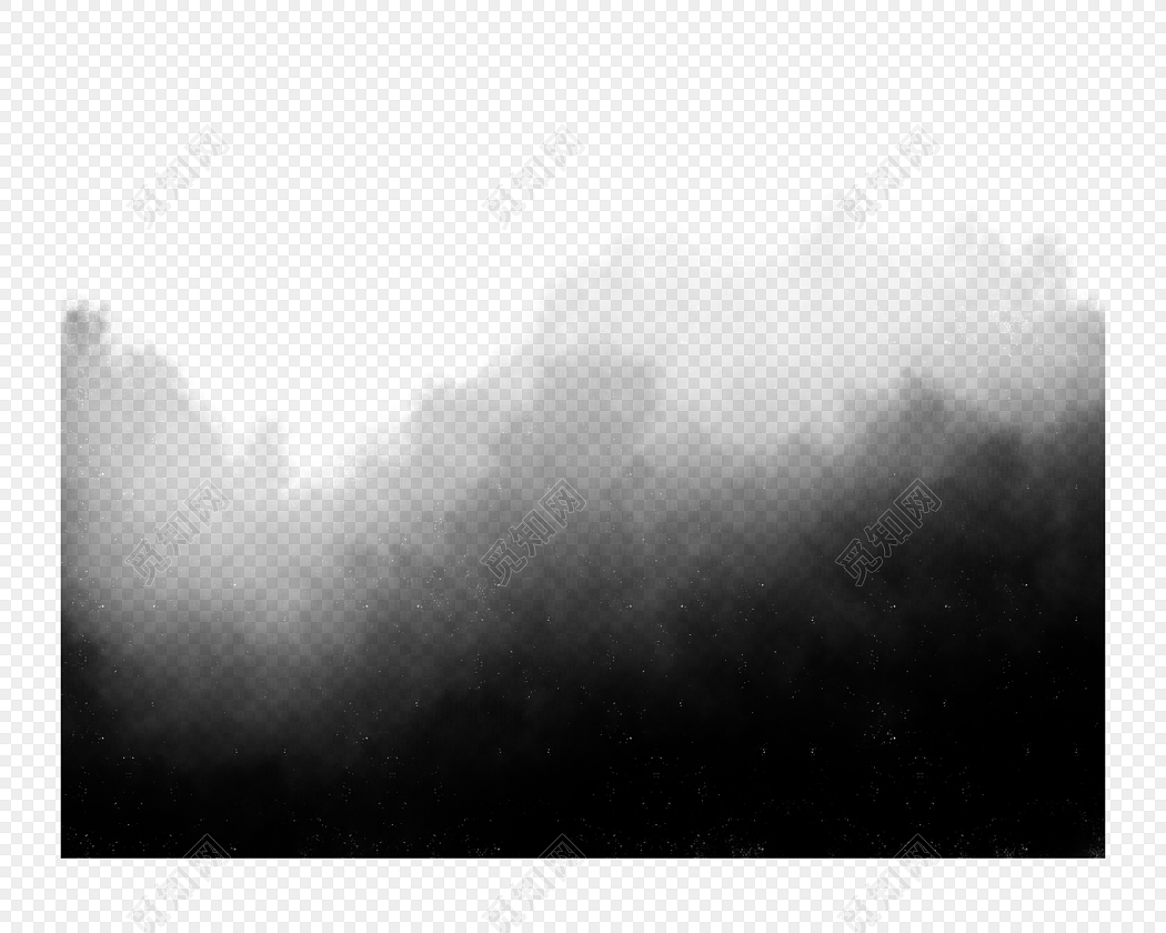 黑色水墨画作烟雾素材