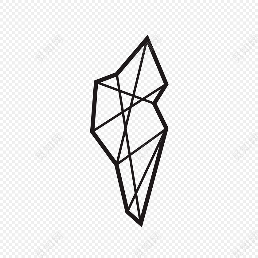 手绘几何黑色线条图案