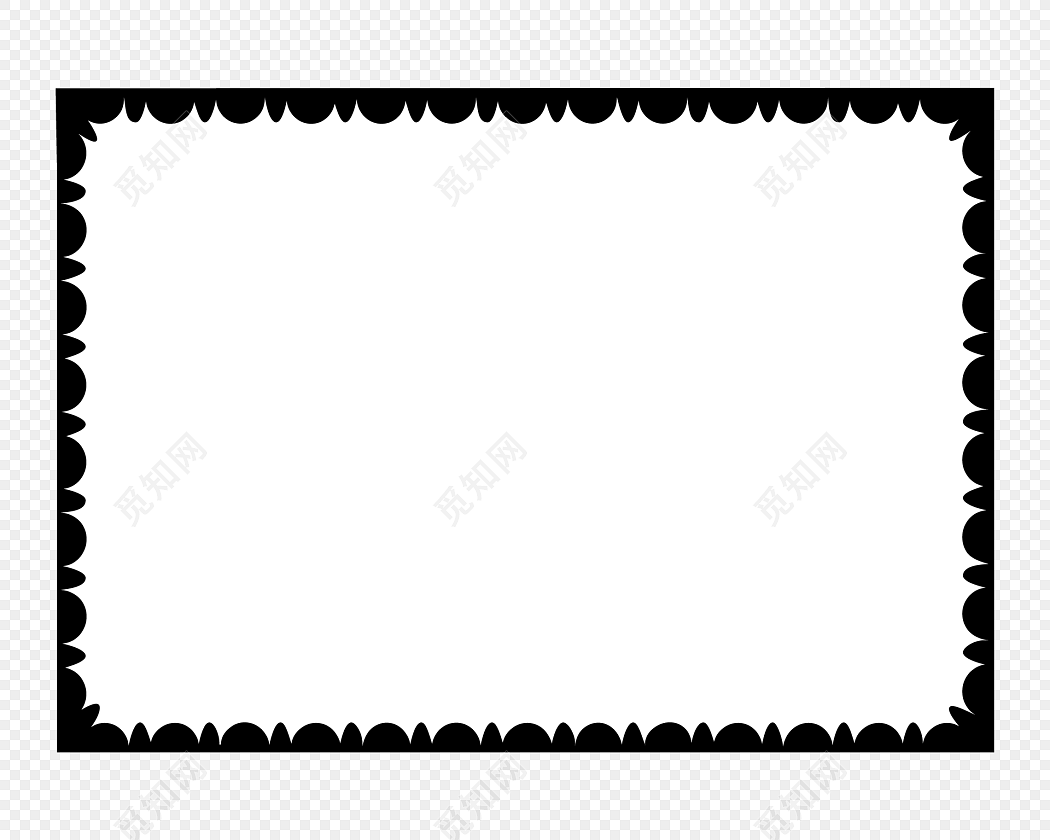 黑色素描手绘公告牌设计矢量边框