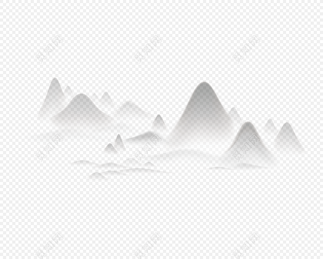 ai 免费下载ai png素材水墨山水画标签:水墨 免抠素材 矢量素材 中国
