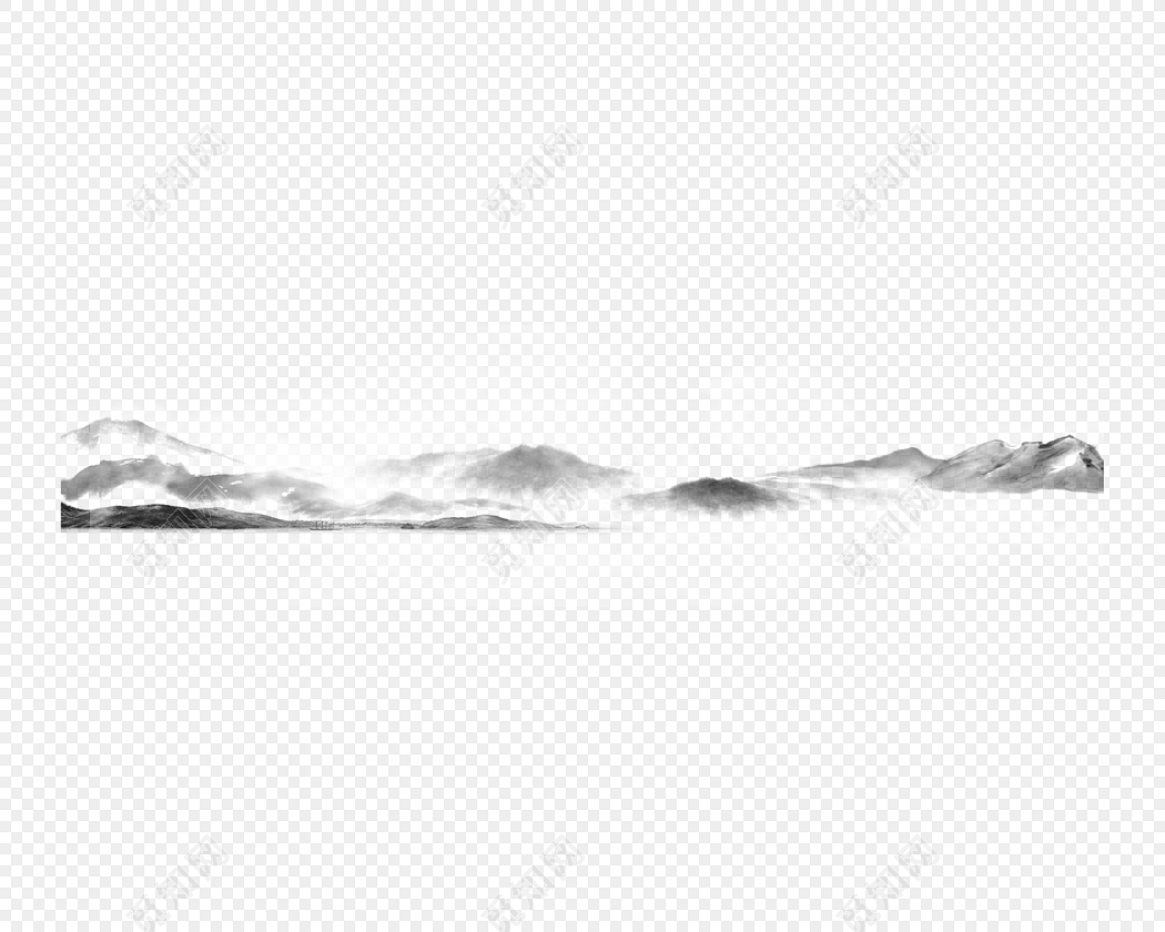 ai 免费下载ai png素材水墨山水画标签:水墨 免抠素材 矢量素材 中国