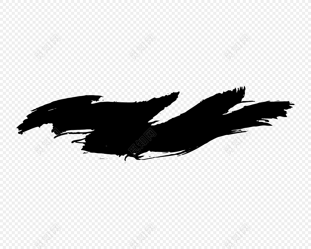 黑色干墨笔刷素材免费下载_png素材_觅知网