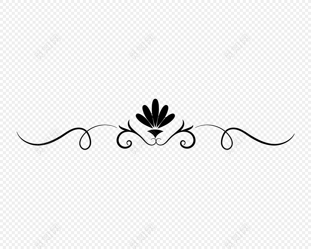 创意黑白分隔线矢量元素