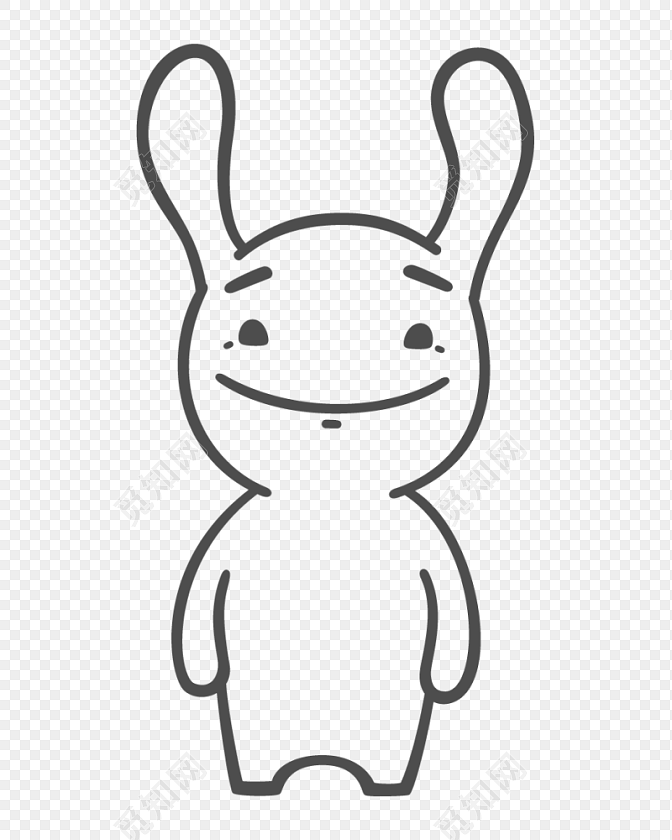 卡通简笔画动物矢量元素