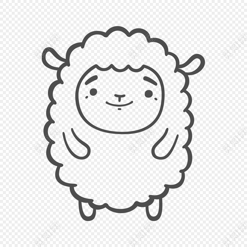 可爱小绵羊素材下载