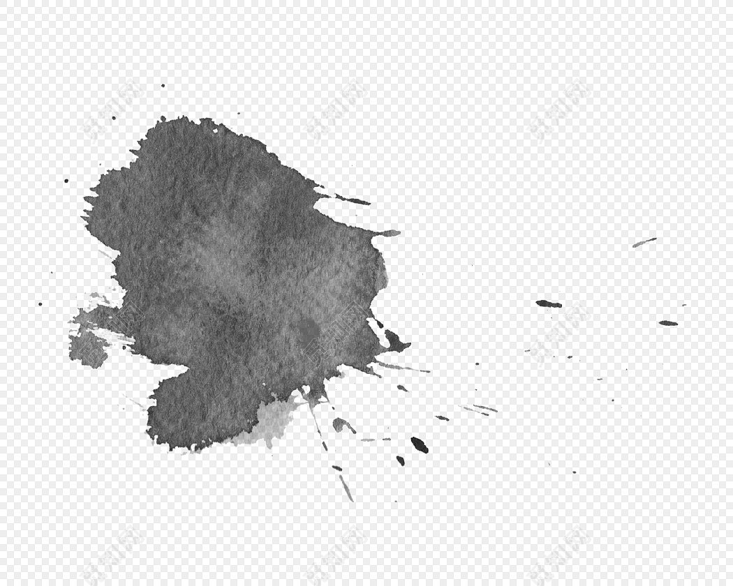 水墨泼墨笔刷素材免费下载_png素材_觅知网