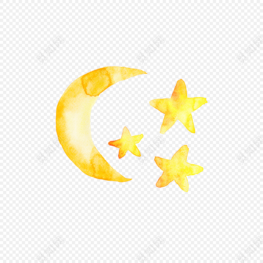 黄色简约星星图形下载素材