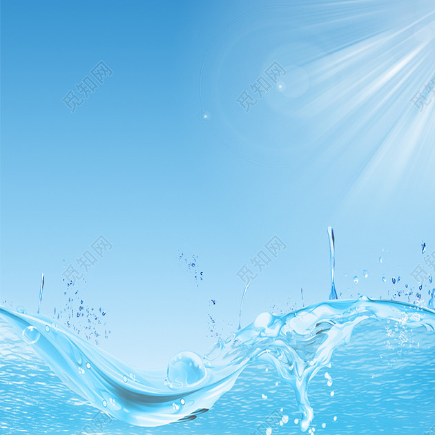 透明水浪背景图