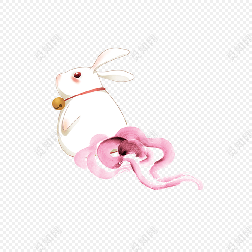中秋节玉兔卡通兔子素材