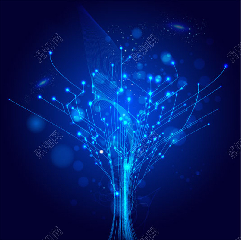 蓝色商务炫酷科技感光效科技大气电子产品背景图片