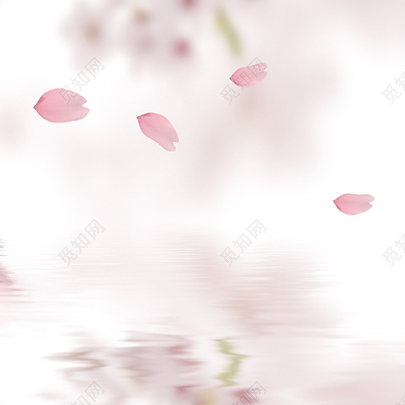 温馨粉色花瓣背景图