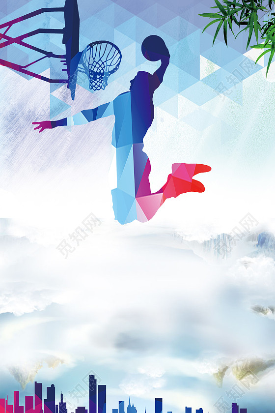 蓝色时尚体育竞技运动项目设计海报背景素材