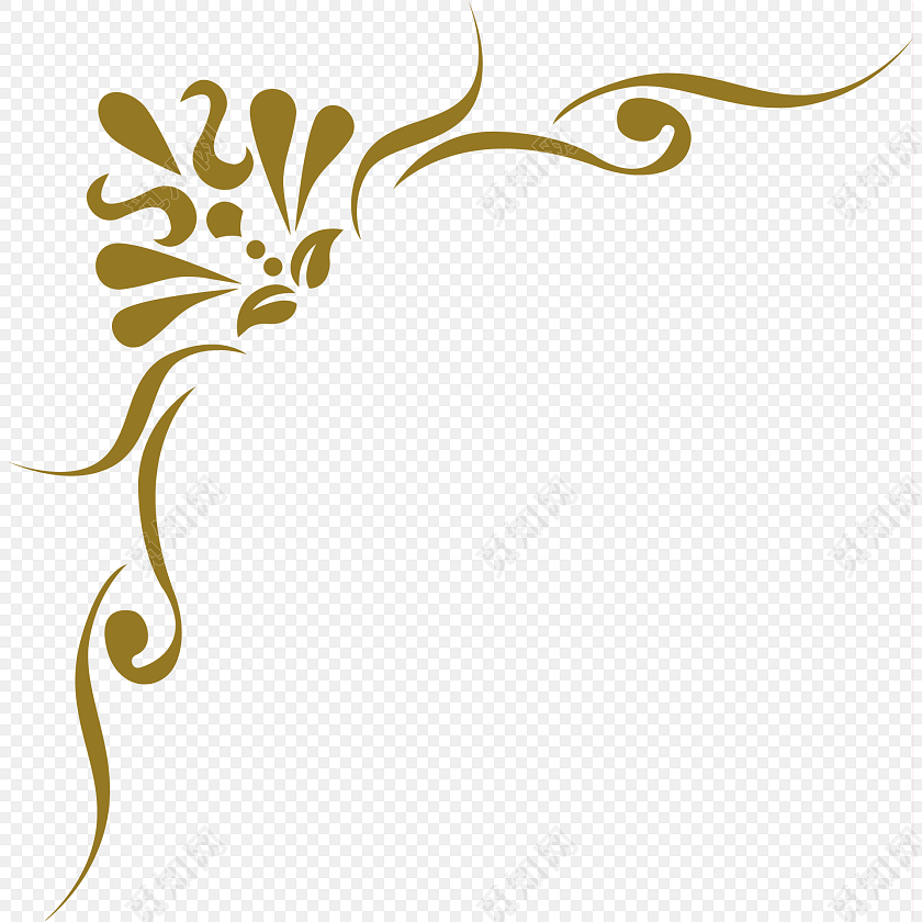 金色花纹装饰矢量图素材