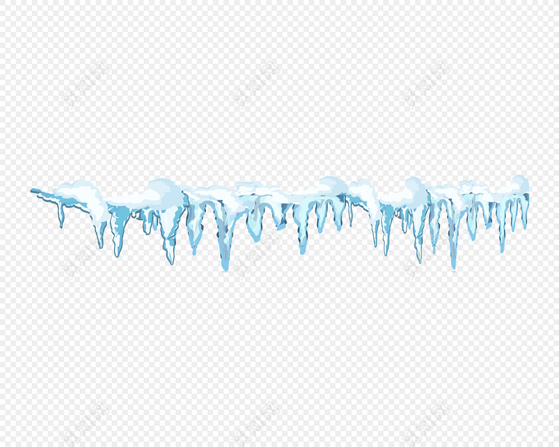 冰雪冰柱边框
