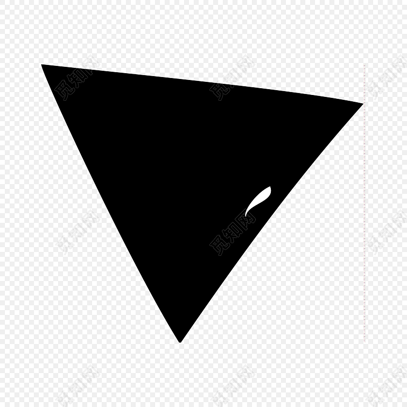 黑色简约三角形图片下载素材