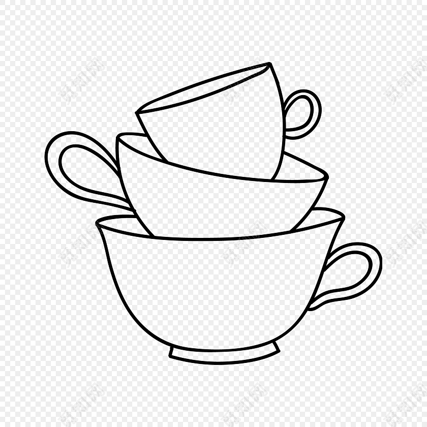 茶杯简笔画