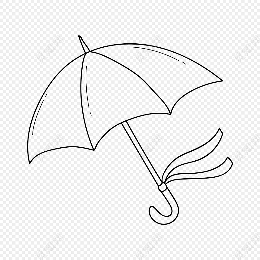 雨伞简笔画