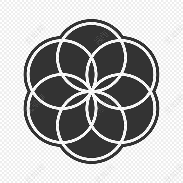 圆形叠加图标免费下载_png素材_觅知网