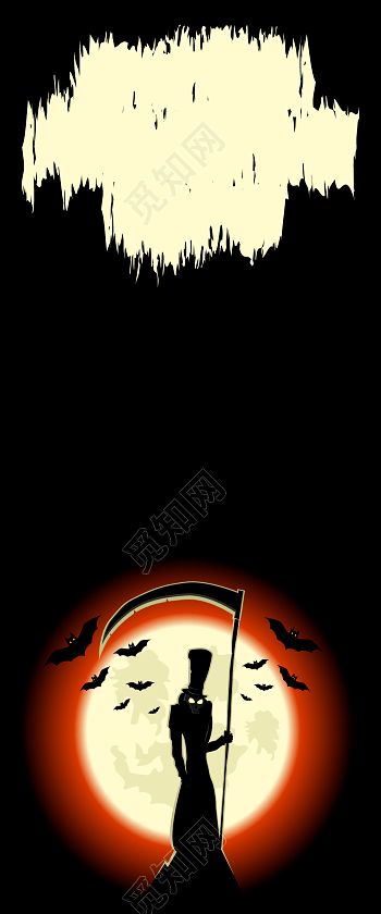 西方圣诞节恐怖死神卡通画素材