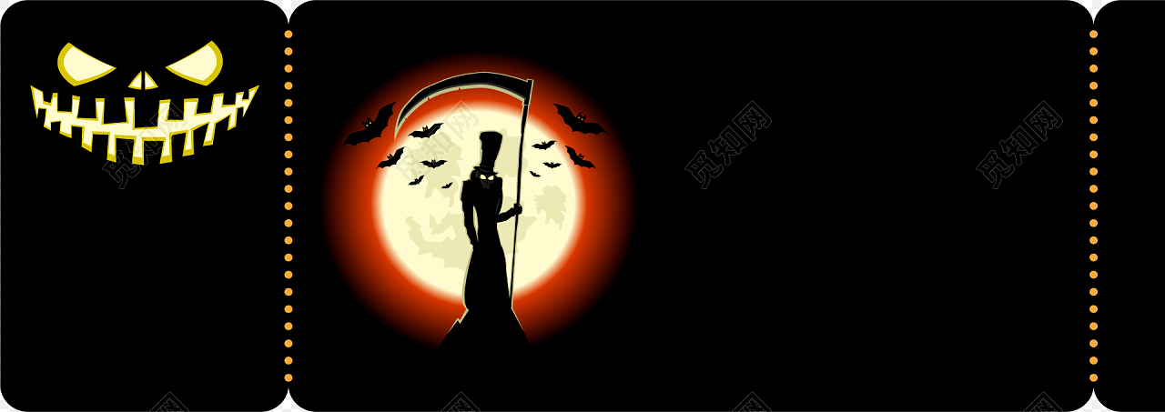 西方圣诞节恐怖死神卡通画素材