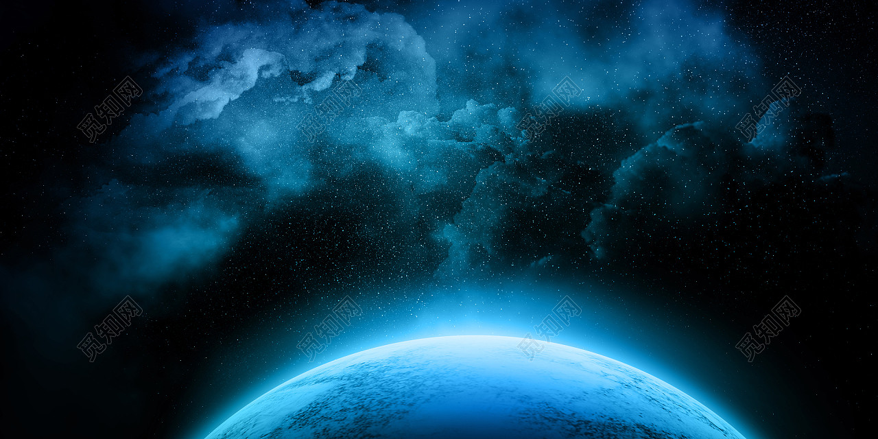 绚丽星空科技背景图