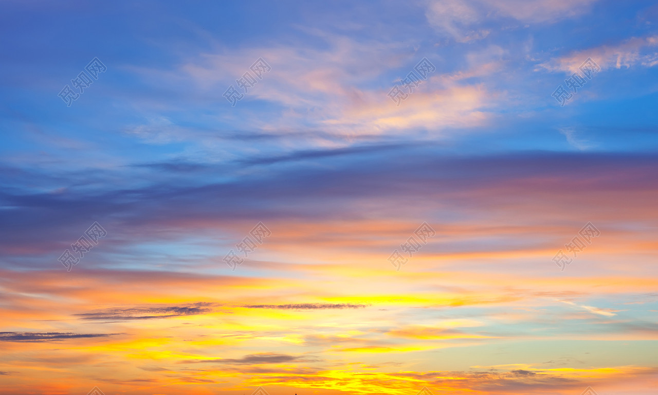 天空夕阳背景